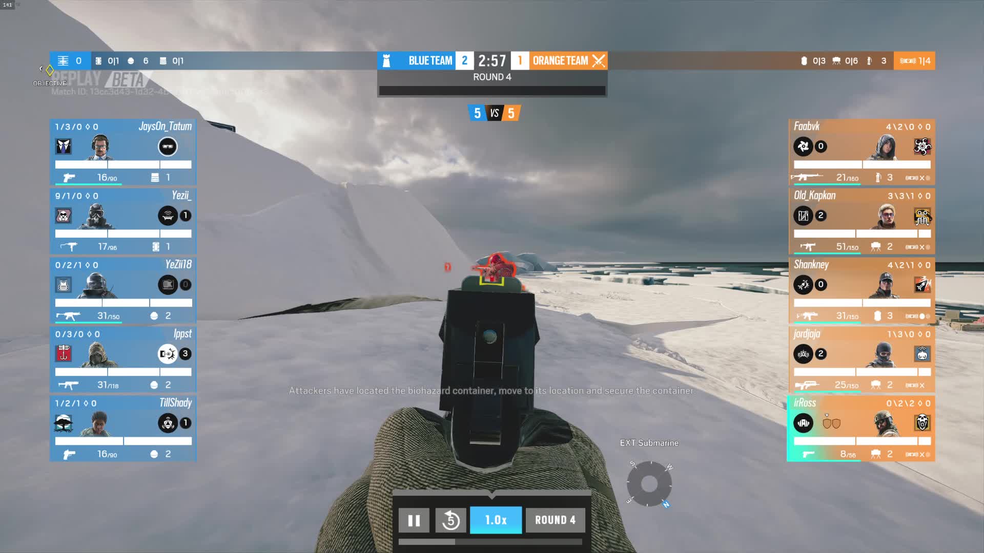 ross POV of missing 4 shots