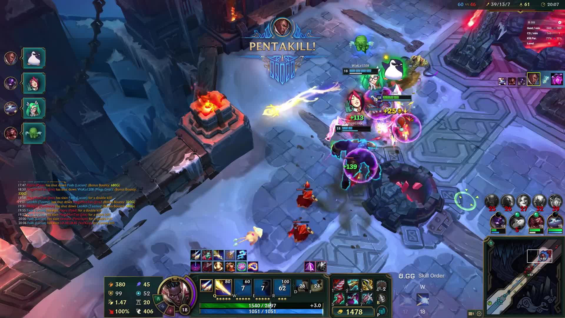 second penta of the game